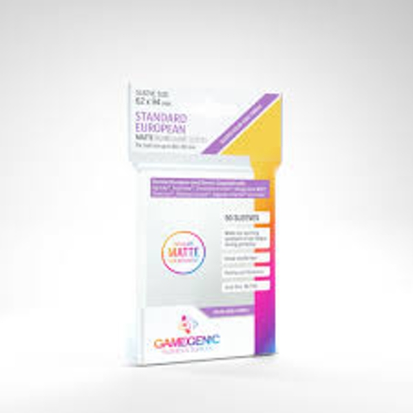 Gg Bgg Sleeves Matte Standard European-Sized Sleeves 62 X 94 mm