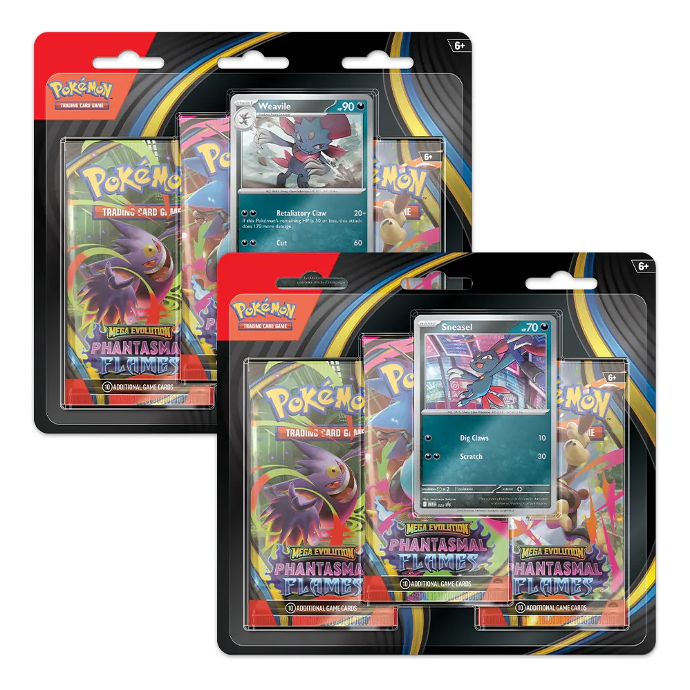 Pokémon Tcg - 3 Pack Blister  Phantasmal Flames Weavile/sneasel (Ing)