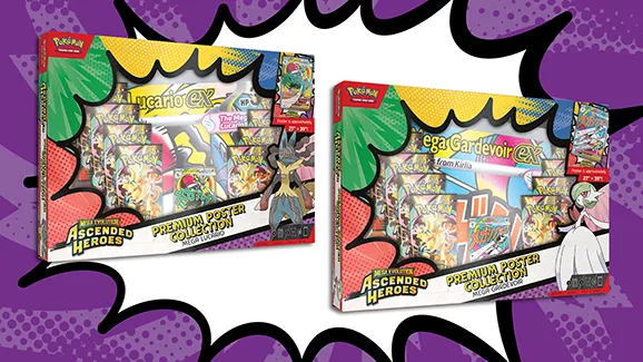Pokémon Tcg - Póster Collection Ascended Heroes Mega Gadevoir/ Mega Lucario (Ing)