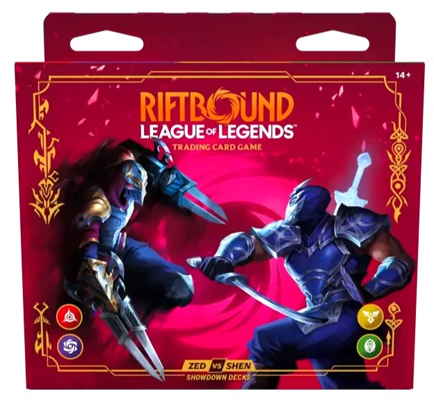 Riftbound Tcg - Set 4 - Vendetta -Showdown Decks Display - Zed vs Shen